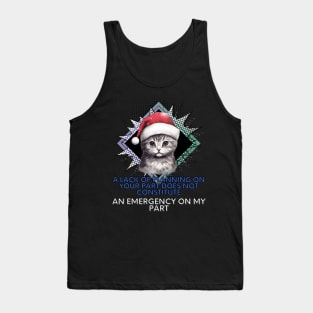 Sarcastic Christmas Cat Tank Top